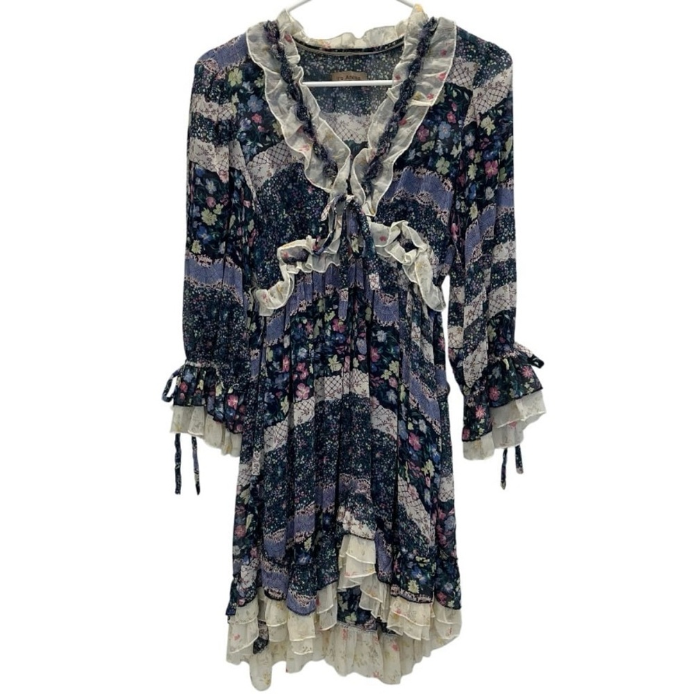 Its Anitsa Paris Womens M Floral Camelia Dress France T2 Vintage
